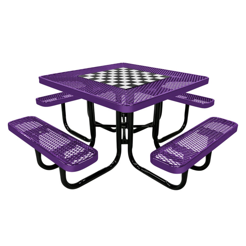 Table de pique-nique carrée de 117 cm (46 po), agrandie, violette, Mauve