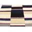 Tapis rectangulaire en laine touffeté à la main multicolore