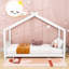 Lit plateforme simple en bois avec toit-1117163978