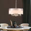 Lustre tambour 6 lumières de 21 pouces à intensité variable avec abat-jour en tissu-1165477251