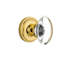 Classic Rosette with Oval Clear Crystal Door Knob-1183194833-1183194834