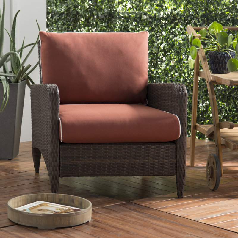 Fauteuil patio avec coussins Mosca, Sangria