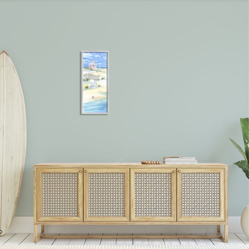 «Beachside Holiday Home Shoreline» par Paul Brent - impression sur bois, H 24 po x l 10 po x P 1,5 po