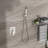 Brushed Nickel Dual Shower Head, 16 Inch Square, Ceiling Mount Feature Mounted Color-121245241