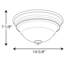 Plafonnier encastré simple en forme de bol 14,6 po Lilly