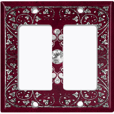 Patterned 2 - Gang Rocker Standard Wall Plate