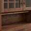 Meuble-bar arqué de 70 pouces avec casier à vin, porte-verres et tablette ajustable-1943683319