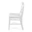 Ensemble de 2 chaises de salle à manger Ricks, dossier croisé en X, pieds à dossier courbé, bois blanc-121386514