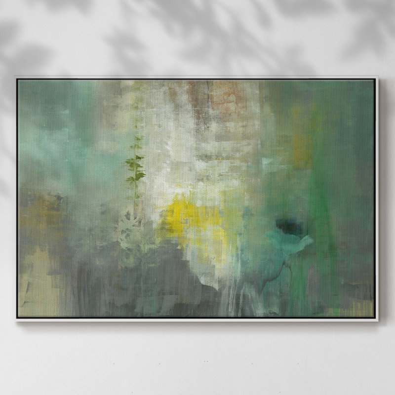 Forage - reproduction de cadre flottant sur toile, Blanc, H 17 po x l 25 po x P 2 po