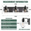 Luminaire de salle de bain à intensité variable avec abat-jour transparent-105647711