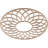 26"OD x 8 7/8"ID x 3/8"T Cannes Wood Fretwork Pierced Ceiling Medallion, Hickory-63411908-63411892