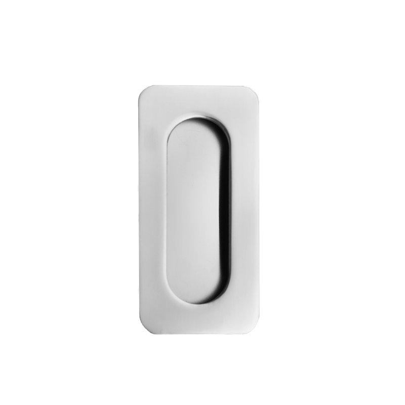 Recessed Pull Plate, 4.01" H x 2" W x 1" D, Polish Stainless Steel
