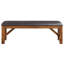 Banc ACME ApoLo, cuir synthétique espresso et noyer