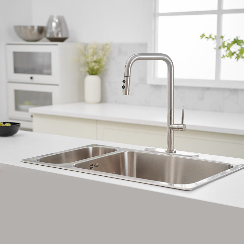 Robinet de cuisine VIBRANTBATH, Nickel brossé
