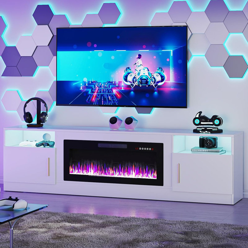 Meuble télé Modern White Fireplace