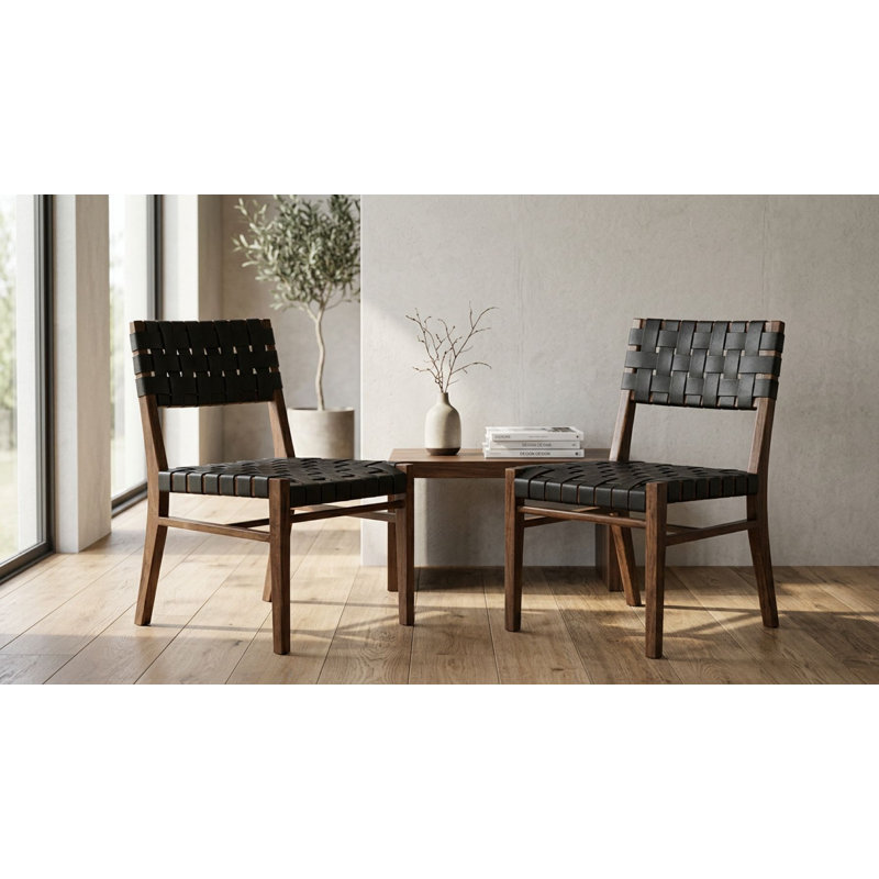 Chaise d'appoint empilable en bois massif Anotidaishe