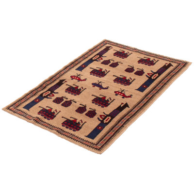 Tapis brun clair Maaza 2 pi 11 po x 4 pi 9 po