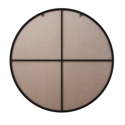 Miroir noir de 36 po avec cadre en métal pour la décoration intérieure - salle de bain, chambre à coucher, salon, procédé de fabrication supérieur, brouillard, corrosion, décoration avancée