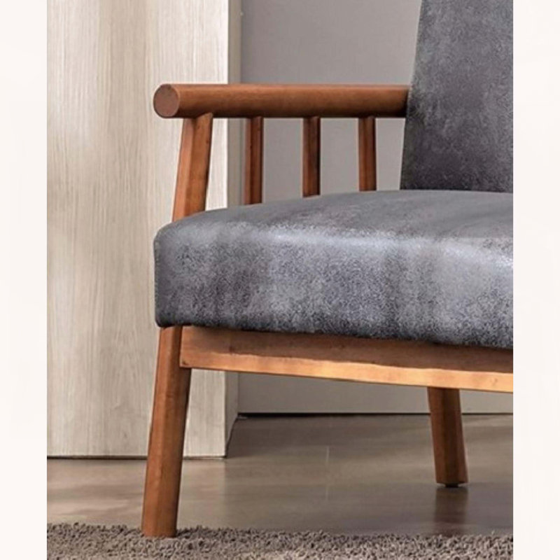 Chaise avec accoudoirs Classic Mid-Century moderne, gris