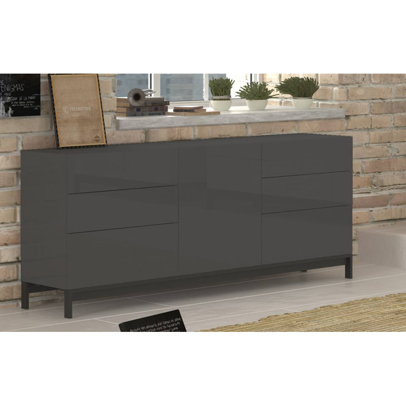 Bidle 170cm Sideboard, Anthracite