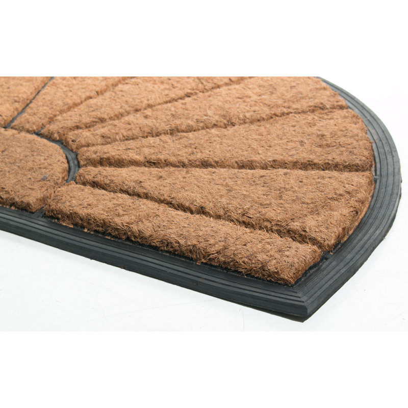 Needville Non-Slip Indoor Doormat, Semi-Circle 1'6" x 2'6"