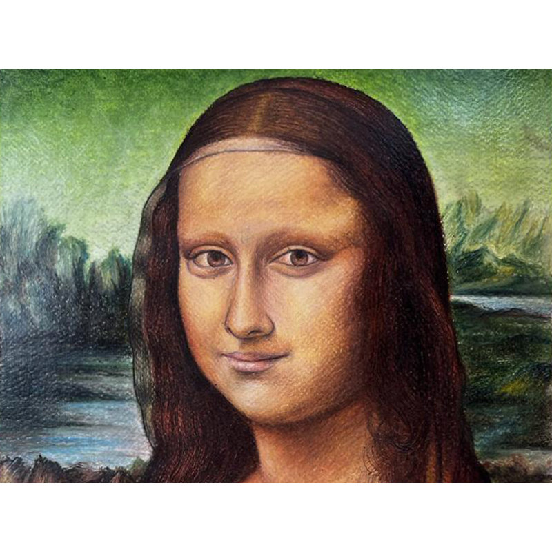 Joconde | Couleur pastel à l'huile | Peinture de Sanju Basu