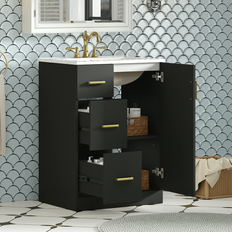 Ensemble de meuble-lavabo 24 po avec lavabo en céramique