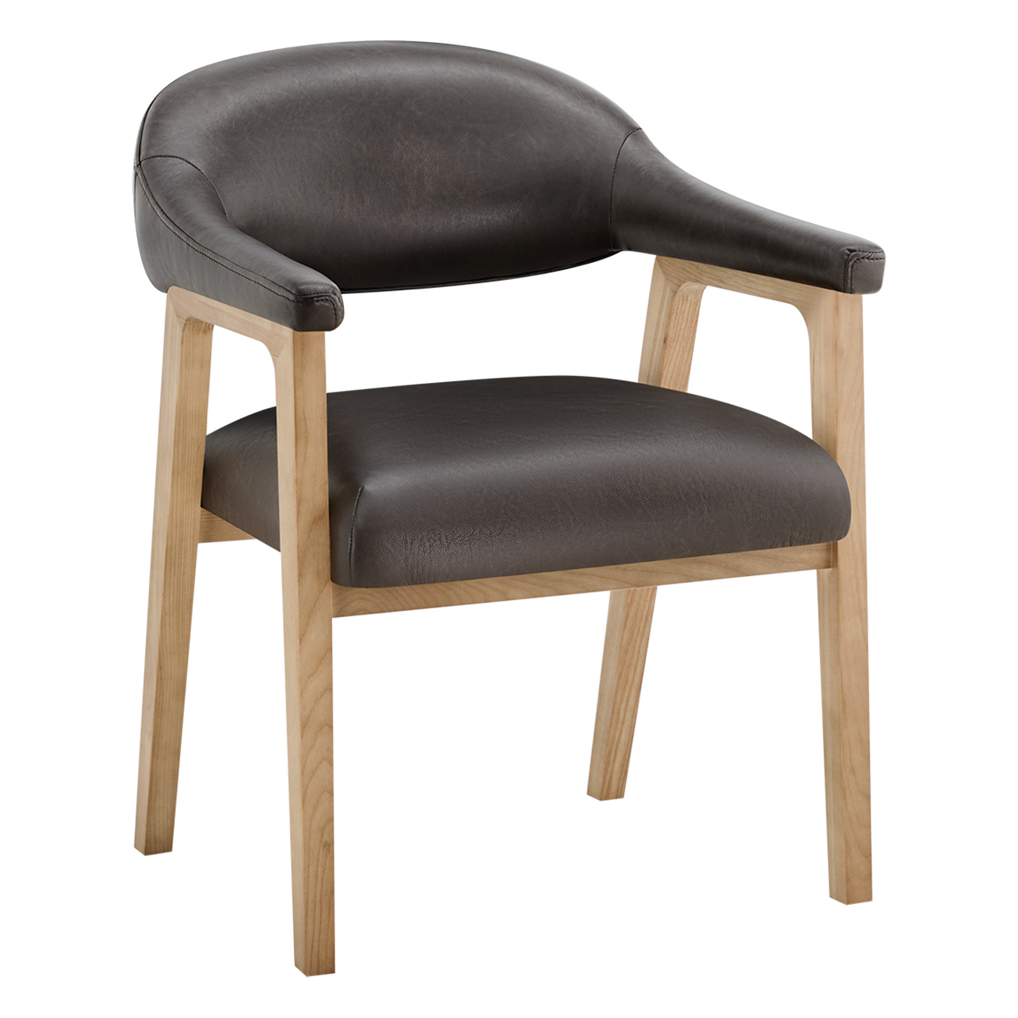 Rosswell Upholstered Dining Chair, Copley Bison Faux Leather