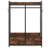 47.2" Rustic Brown Freestanding Closet Organizer