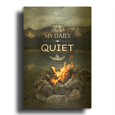 «My Daily Quiet» par Jean Plout, art mural en métal doré, 12 po x 16 po