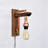 Lacara Elegant Wall Lamp, 11.8 x 8.7 x 3.9 Inches | 100% Solid Wood with Rose Gold Accents | E27 Socket, Max 200W | On/Off Switch on Cable | Stylish Lighting for Living Room, Bedroom, and Office Decor