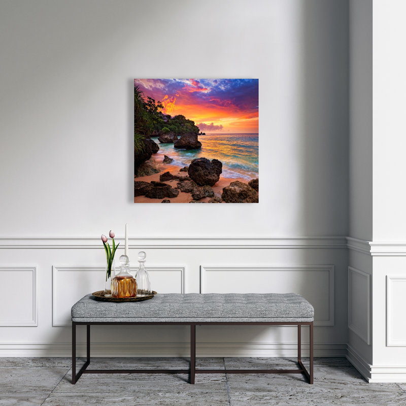 Rainbow Island - Red Canvas Home Decor | Vibrant Wall Art