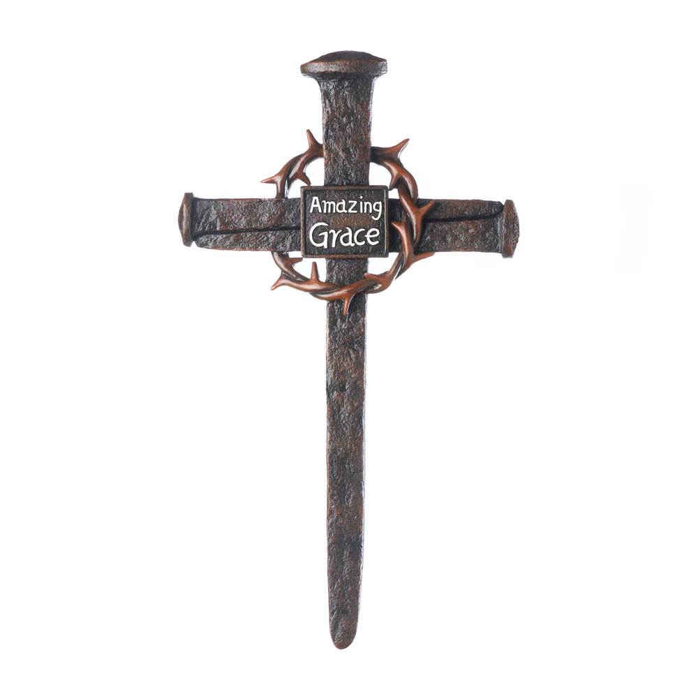 Crown of Thorns Nail Cross Wall Décor