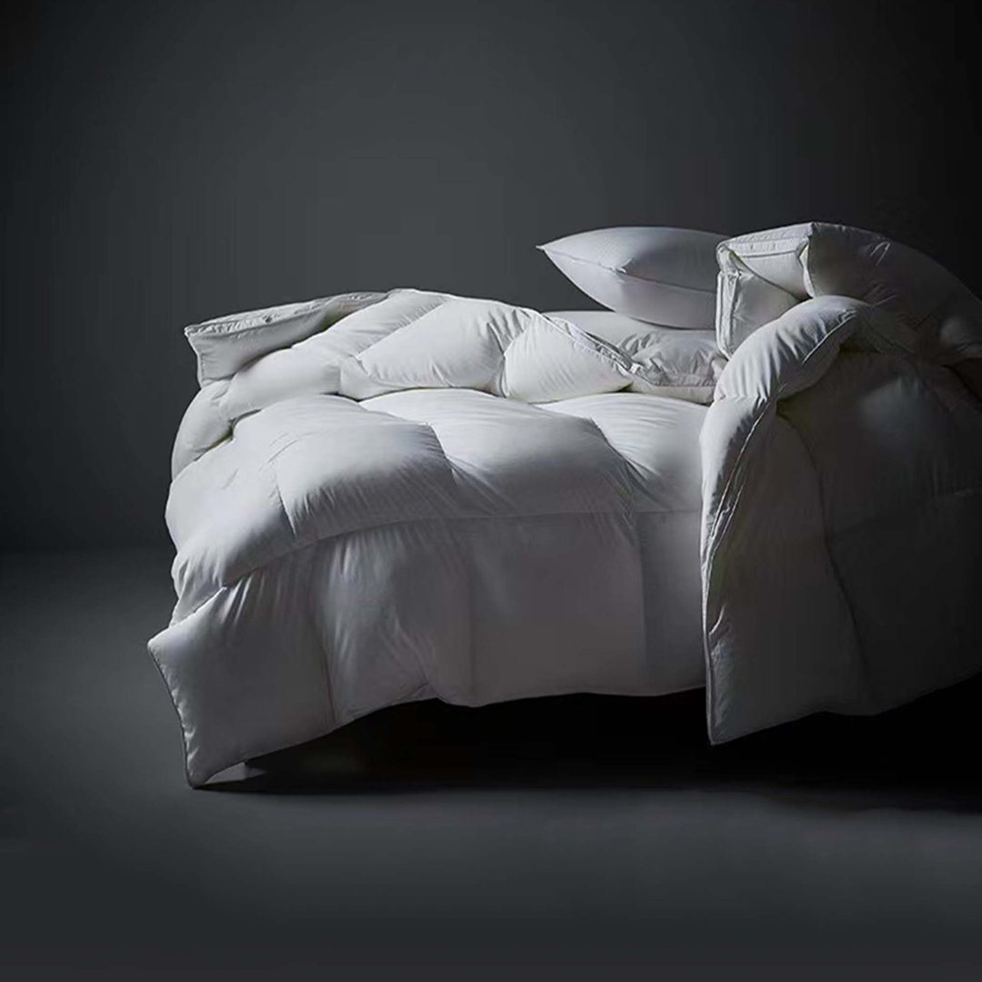 All Season Goose Down Comforter with Corner Tabs 750In³/Oz Fill Power  ValenciaLuxe 