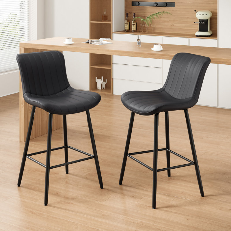 Ensemble de 2 tabourets de comptoir (sans la table), Noir