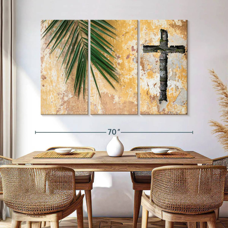 Adella Cross Shaped Imprint, 42" H x 65" W