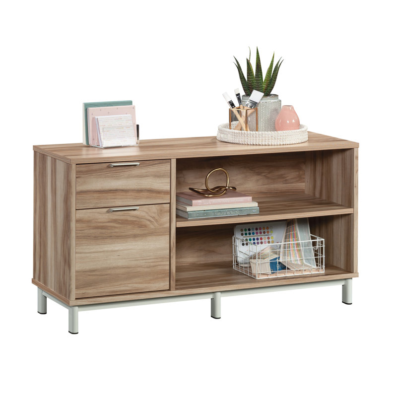 Classeur à finition bois pour la maison ou le vestibule - Rangement spacieux, deux tiroirs, gestion des câbles, options personnalisables pour le salon