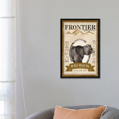 « iv (robuste bears », affiche rétro sur toile Frontier Brewing Co.