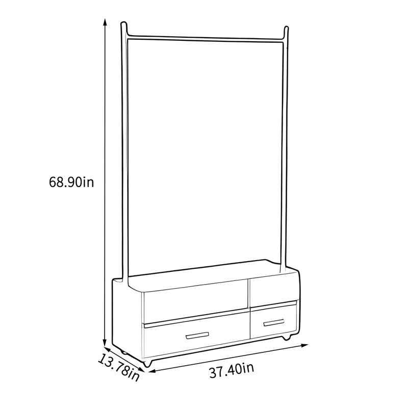 Versatile Adjustable Coat Rack with Storage