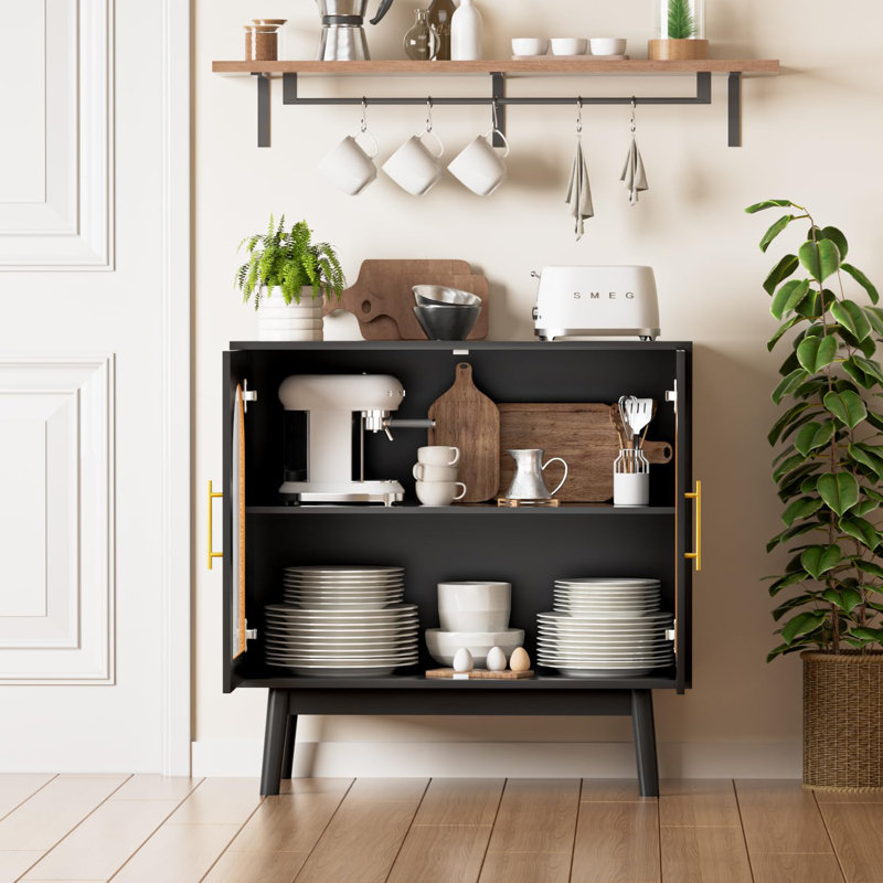 Armoire d'appoint de 31,5 po de largeur à 2 portes avec tablette réglable (ensemble de 2), Ensemble de 2