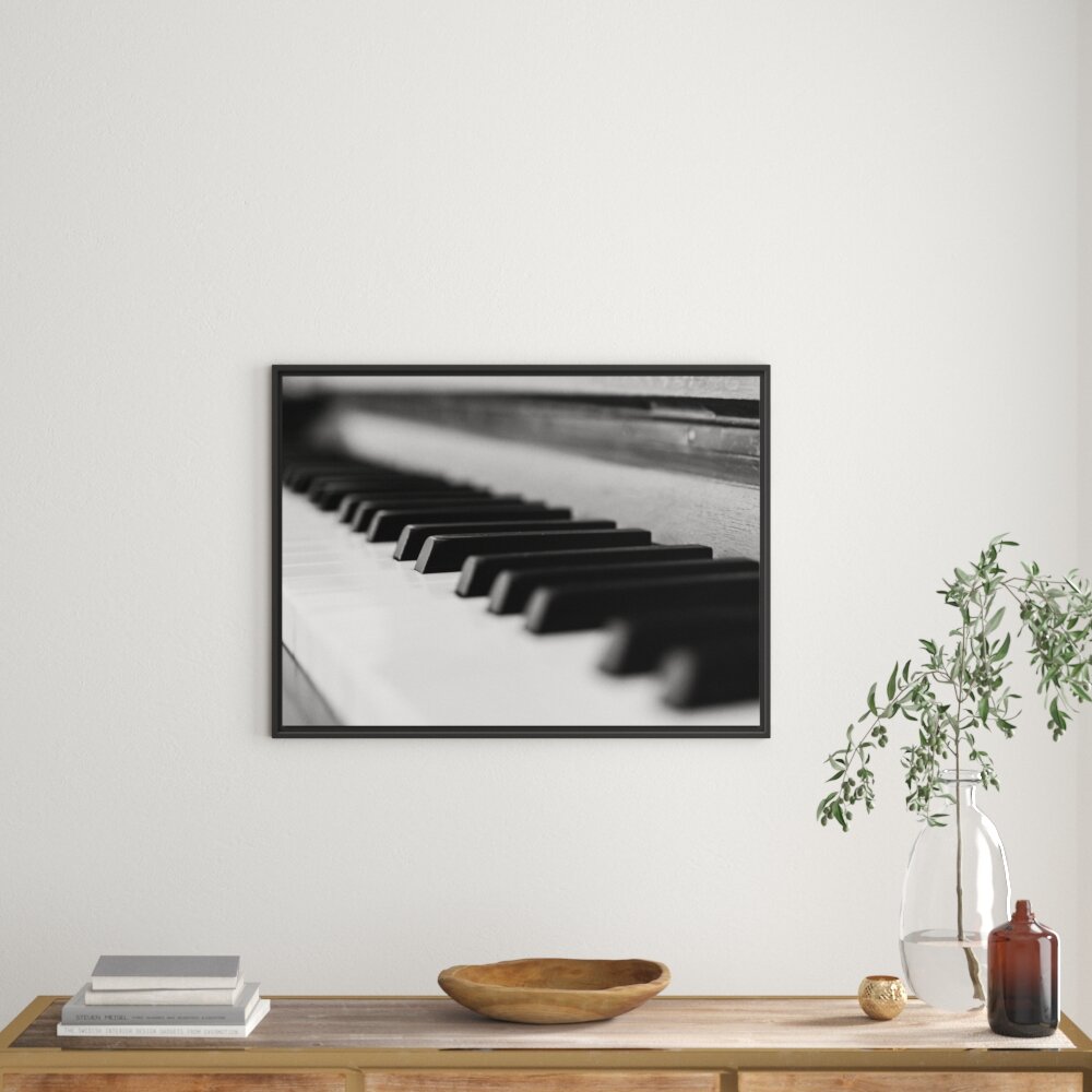 Gerahmtes Wandbild Elegantes Klavier