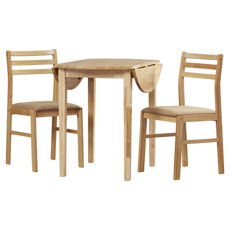 Beggs Drop Leaf  Wood Dining Set, Natural