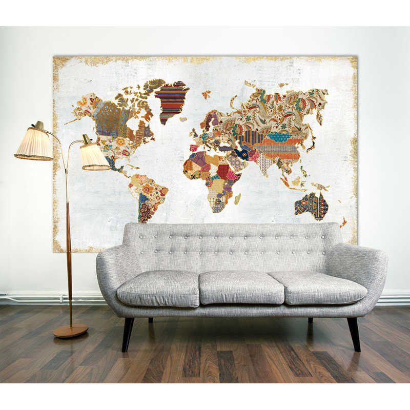 " Pattern World Map " by Laura Marshall