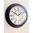 Elegant Decorative Wall Clock, 11.8 inches Diameter, Black Plastic Frame, Real Glass Cover, 1.8 inches Thick | Stylish and Functional Home Decor | Perfect for Living Room, Bedroom, and Office Spaces-105528345