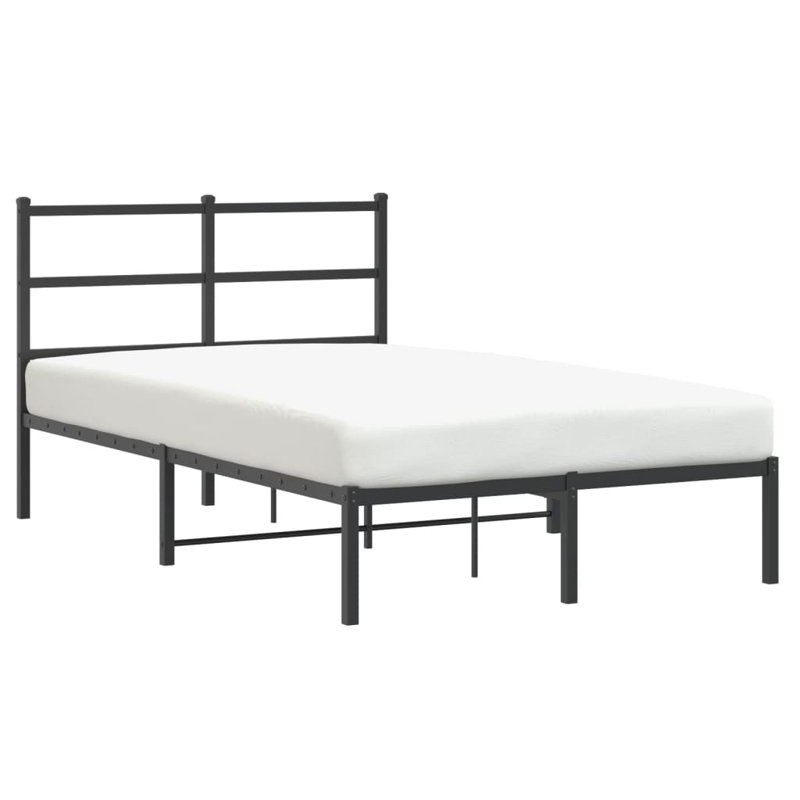 Metal Bed, Small Double (4'), Black
