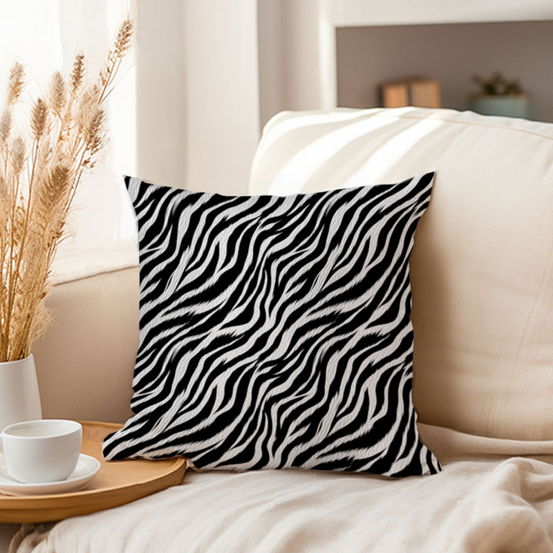 Animals Zebra Animal Print Pattern II Modern, 16"H x 16"W