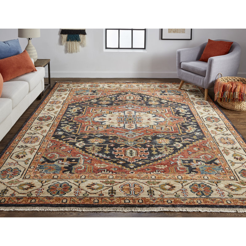 Nyja Wool Oriental Indoor Rug, Rectangle 2' x 3'