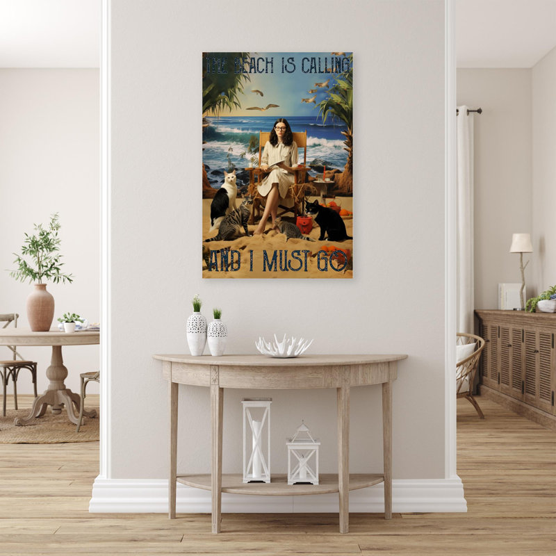 " The Beach Is Calling ", 36" H x 24" W x 1.25" D