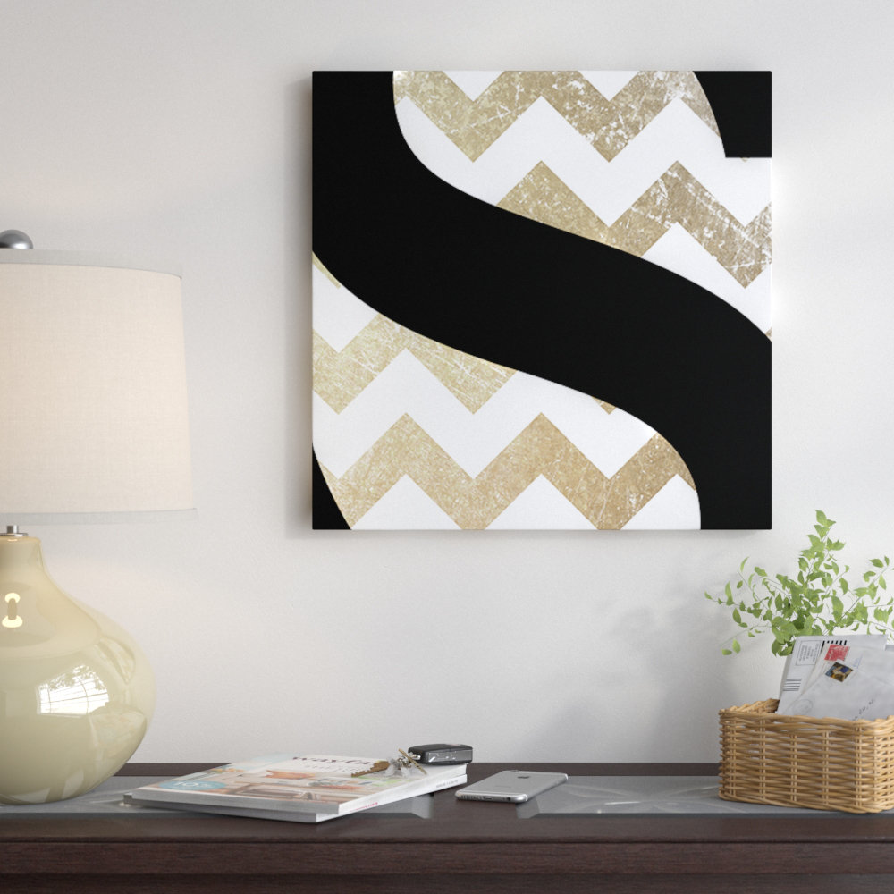 East Urban Home S - Bold Chevron - Wrapped Canvas Textual Art Print ...