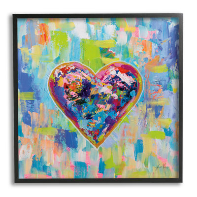 «Contemporary Urban Style Heart Shape» par Jeanette Vertentes - Peinture sur bois